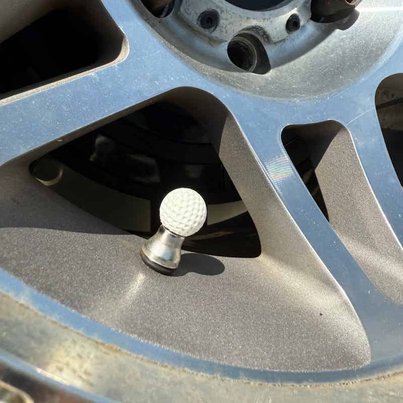 Golf Ball Style Tire Valve Ste - Motorcycle Valve Cover review and price